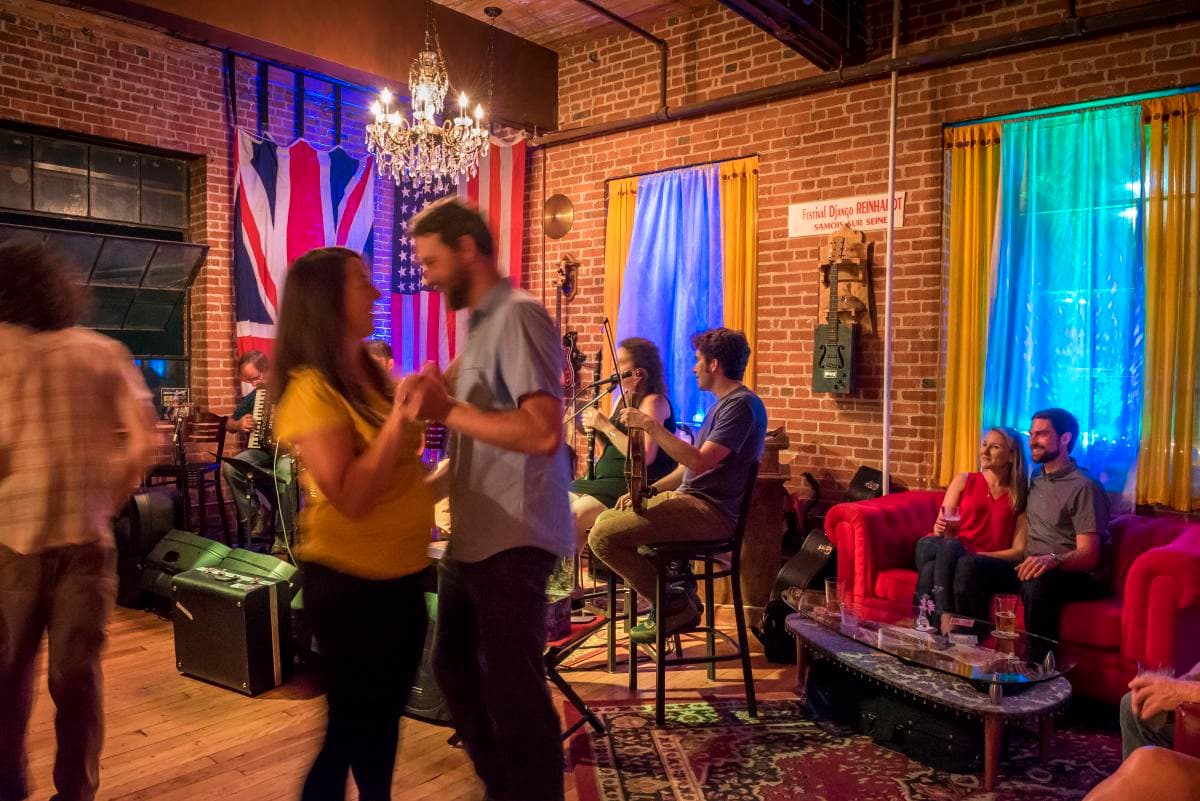 Dancing at Asheville Guitar Bar Dancing at Asheville Guitar Bar