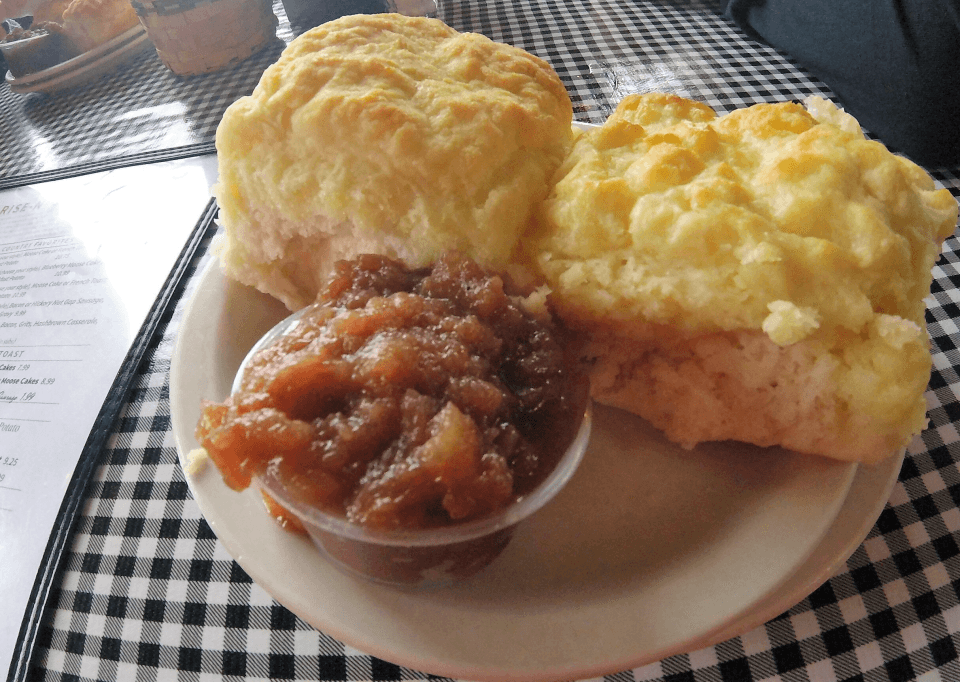 Start your meal with our freshly baked biscuits and apple butter! Start your meal with our freshly baked biscuits and apple butter!