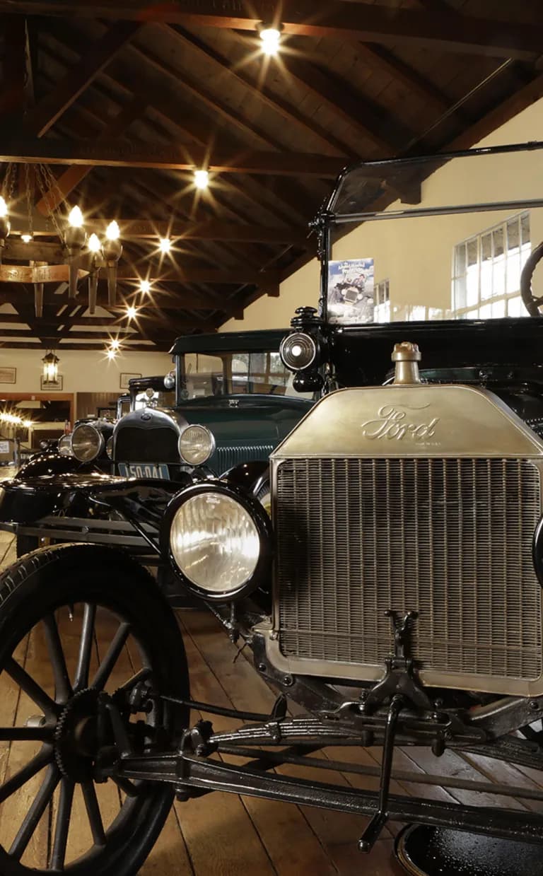 Walk On the Weird Side: Asheville's Quirkiest Museum Collections An antique car at Grovewood Village, north Asheville
