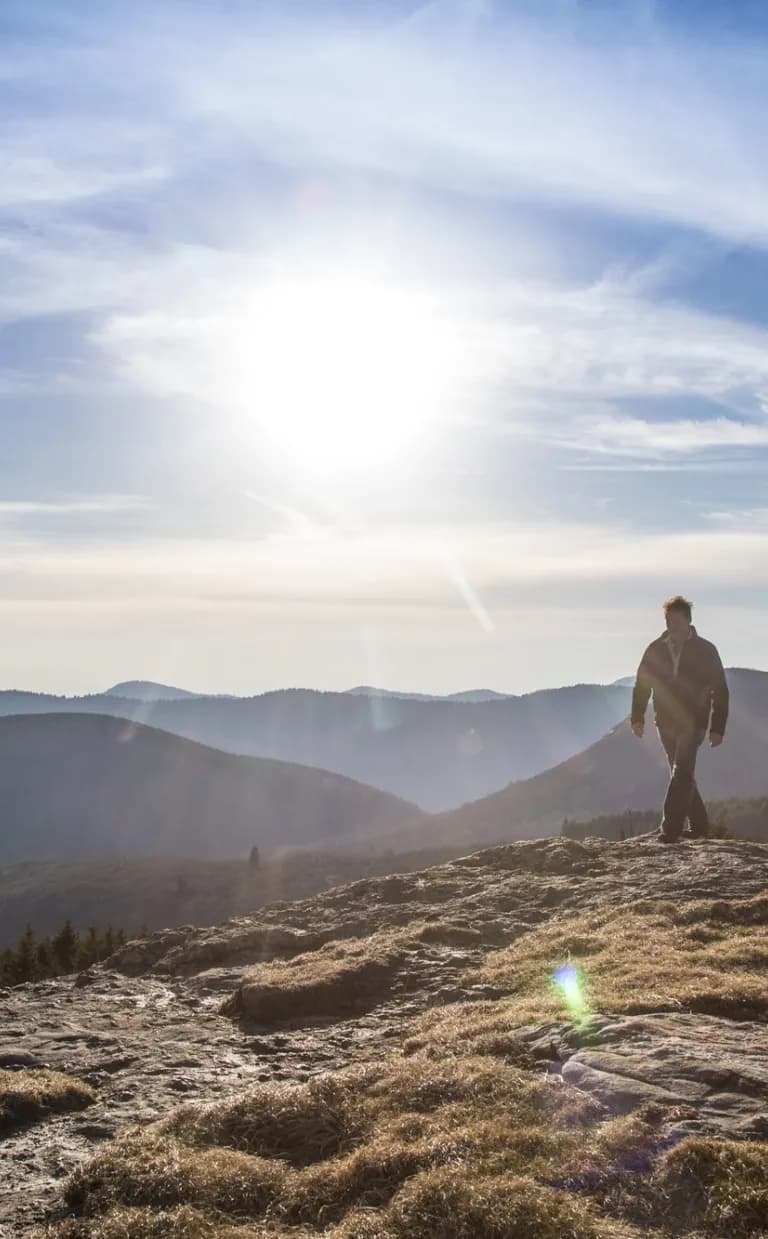 Top 6 Winter Hikes Near Asheville Family hiking Black Balsam Knob in winter / Photo: Jared Kay